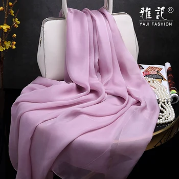 100% чист дълъг копринен шал Жена лилаво Hangzhou, монофонични копринен шал, шал, дамски есен-зима, пролет-лято