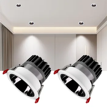 2 бр. Led лампа, една тавана лампа, прожектор, алуминиев led лампа, COB, 7 W, 10 W, 12 W, AC110V 220 В, Домашен Офис, Магазин