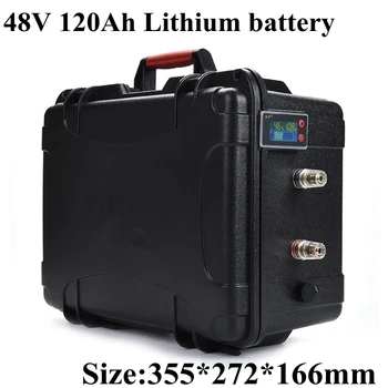 48v 120Ah литиево-йонна батерия lithium 50A BMS 2400w липо за съхранение на енергията на базова станция за комуникация на резервно захранване + 10 презареждане