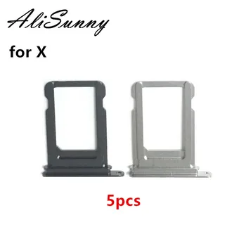 AliSunny 5 бр. притежателя на тавата за СИМ карта за iPhone X 8Х8 Plus, слот за адаптер, резервни части