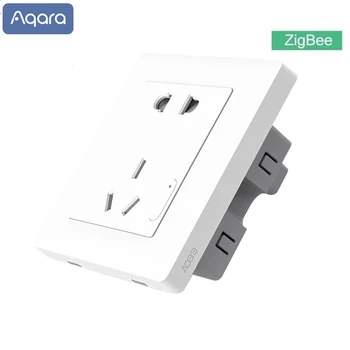 Aqara умна стенни изход Zigbee wifi Remotel Control Безжичен ключ контакти Работи за Xiaomi Smart home комплекти APP Mi home