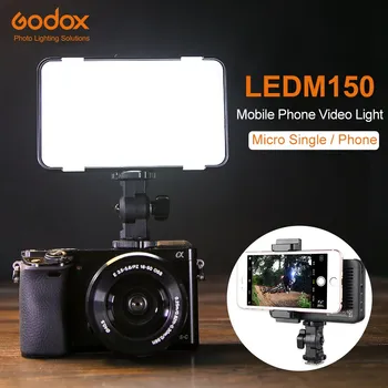 Godox 5600K LED M150 Led видеосветильник за мобилен телефон с вградена батерия Акумулаторна батерия (USB зареждане)