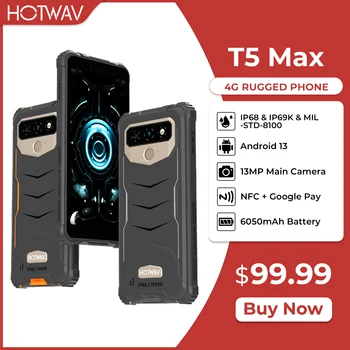 HOTWAV T5 MAX Здрав Android смартфон 13 6050 ма 4 + GB 64 GB Мобилен Телефон С поддръжка на NFC 6.0 