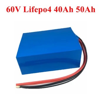Lifepo4 LFP 60V 40ah 50ah литиево-желязо-фосфатный батерия за ebike lawn инициатор скутер food truck golf AGV + зарядно устройство 5A
