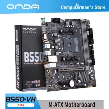 ONDA B550 VH M-ATX и Оперативна памет AMD B550 DDR4 3600 Mhz M. 2 USB3.0 32G двуканален AM4 дънна Платка RYZEN 5600 Series ПРОЦЕСОР