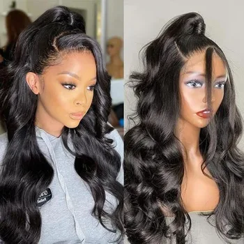YATUWIN, 32-инчови перуки, изработени от човешка коса за черни жени, дълги къдрави перуки на дантели, 180% Плътност, синтетичен закриване на косата, бразилски естествени човешки косми