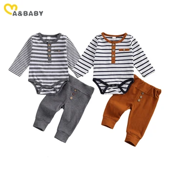 за мама и бебе 0-18 м, комплекти дрехи за новородени момчета, шарени плъзгачи с дълги ръкави, панталони, есенно-пролетни тоалети