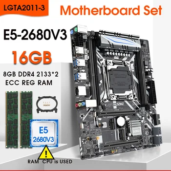 Комплект дънната платка SZMZ X99 G2 LGA2011 V3 с оперативна памет 2*8 gb = 16 GB DDR4 2133 Mhz ECC REG и процесор XEON E5 2680 V3