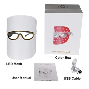 Лесна червена светотерапевтическая маска за красота TL15-C, 3 цвята, led светотерапевтическая маска с приятен дизайн за грижа за кожата