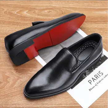 Лоферы на червената Подметка, Мъжки обувки от Изкуствена Кожа, Модерен Бизнес Ежедневни Вечерни Ежедневни Универсални Прости Леки класически Модел Обувки