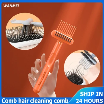Мини-гребени за коса, вграден пречистване на Janeke, четка За почистване на Косата, Масажна четка за коса за Къдрава Коса, Професионален инструмент За оформяне на косата