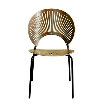 Модерен минималистичен датски дизайнерски стол във формата на миди, луксозен стол за хранене от масивно дърво в скандинавски стил, стол за домашна козметика, стол с раковина