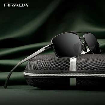 Модни луксозни очила FIRADA, мъжки ретро, с високо качество алюминиево-магниевые поляризирани слънчеви очила, очила за колоездене на улицата, мъжки 2458