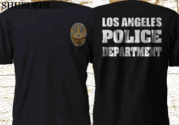 Нов специалните сили на полицията на Лос Анджелис, черен летен марка, 100% памук, дрехи за фитнес в стил хип-хоп, мъжки t-shirt
