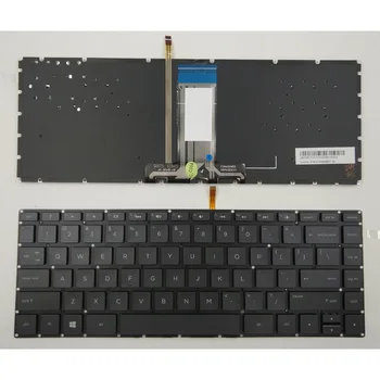 Новата Клавиатура за лаптоп HP Pavilion 14-AB000 14-AB 14-AB057CA 14-AB100 14-AB154CA 14-AB166US с подсветка САЩ, черна, без рамка