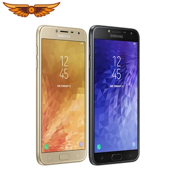 Оригинален Samsung Galaxy J4 J400F 5,5 инча Четириядрен процесор и 2 GB RAM памет 16 GB ROM LTE 13-Мегапикселова камера с две SIM-карти 1080P Отключени мобилен телефон