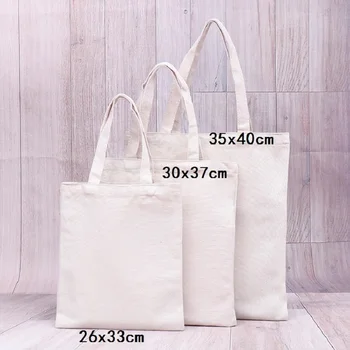 Продажба на едро, 100 бр./лот, голямо голям пазарска чанта от естествена памучна тъкан 