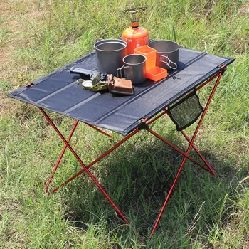 Сгъваема маса с вграден охладител, Портативен бюрото за къмпинг, ultralight компактен с чанта за носене на открито