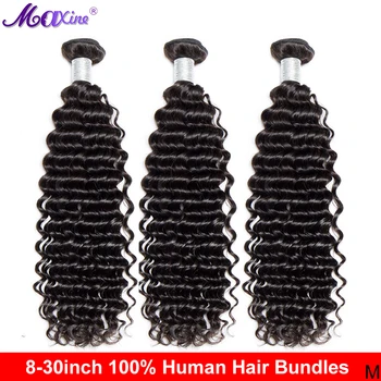 Снопове бразилски коса Maxine Deep Wave за удължаване от естествени черни необработени човешка Коса Remy