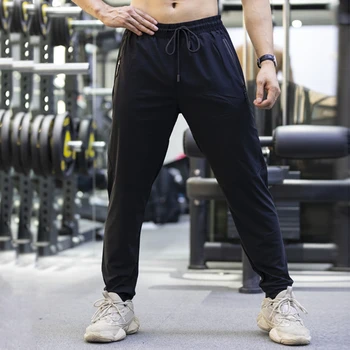 Спортни дълги панталони за бягане за мъже 2023, дишащи бързо съхнещи спортни панталони за бягане, мъжки ластични ежедневни панталони за отдих