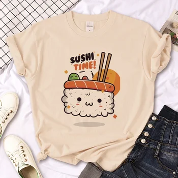 Тениска за суши, женска тениска с изображение на манга, риза в стил харадзюку, дамски забавно градинска облекло в стил харадзюку