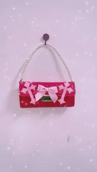 Чанта през рамо y2k Модна Розова чанта, скъпа чанта, в стил Лолита
