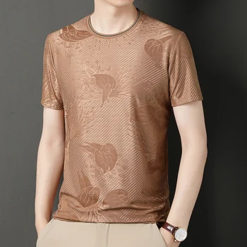 2023 Нови Летни Мъжки Тениски с кръгло Деколте, Ежедневни Блузи с Къс Ръкав, Висококачествени Мъжки Дрехи, Модни Тениски, Размер M-4XL, Удобни