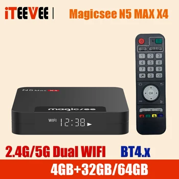 Magicsee N5 MAX X4 Amlogic S905X4 8K HDR quad мултимедиен плейър TV BOX Android 11 Mali-G31 MP2 BT4.2 С поддръжка на Airplay