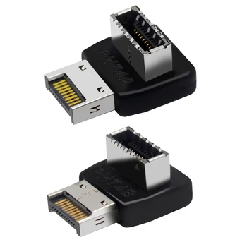 PH74A/PH74B USB 3.1 Type E Адаптер заглавието 90-градусов датчик вертикално управление за вътрешен конектор на дънната платка на КОМПЮТЪР
