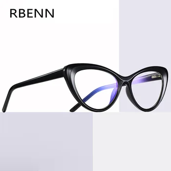 RBENN 2020 Нови Компютърни Дамски слънчеви Очила Cat Eye TR90 Очила С Защита От Синя Светлина, Блокер Синя Светлина Точките UV400