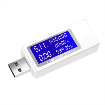 USB-тестер за измерване на ток 4-30 В, м напрежение, временна амперметър, цифров монитор, индикатор за прекъсване на захранването, тестер зарядно устройство