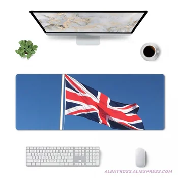 Геймърска Подложка за мишка с развевающимся флага на Обединеното Кралство, Подложка за мишка с гумени прошитыми ръбове 31,5 