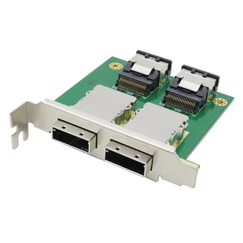 Двойна Порт Mini SAS От Вътрешния СФФ-8087 До Външния HD СФФ-8088 Sas26p PCI SAS Адаптер Карта на Резервни Части, Аксесоари