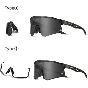 Мъжки слънчеви очила в замяна рамки KDEAM TR90, поляризирани очила голям размер с леща 1,2 мм, очила за спорт на открито, с оригиналната кутия