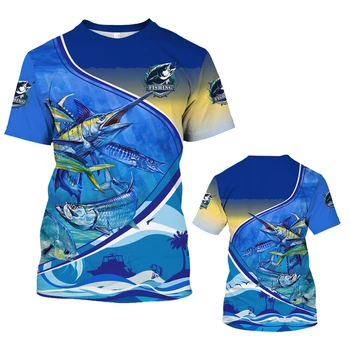 Най-новата Градинска Риболовна Риза С 3D Принтом, Риболовна Тениска За Мъже, Дрехи с Къс Ръкав, Ежедневни Рибни Блузи, Тениски риболовен чай