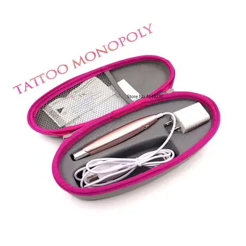 Специална татуировочная пишеща машина Dermografo за грим, богат на функции розова машина за устни, очна линия, дръжка за татуировка на веждите, 10 игли безплатно